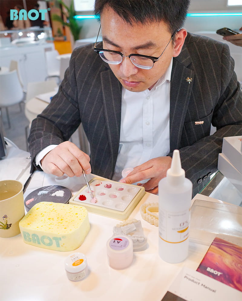 BAOT dental porcelain and stain paste live demo Dubai