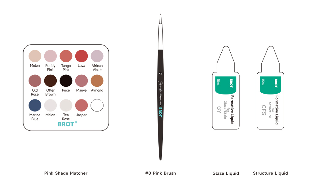 BAOT Pink Stain Glaze Paste Product List for Gingiva BAOT Pink Stain Glaze Paste Product List for Gingiva
