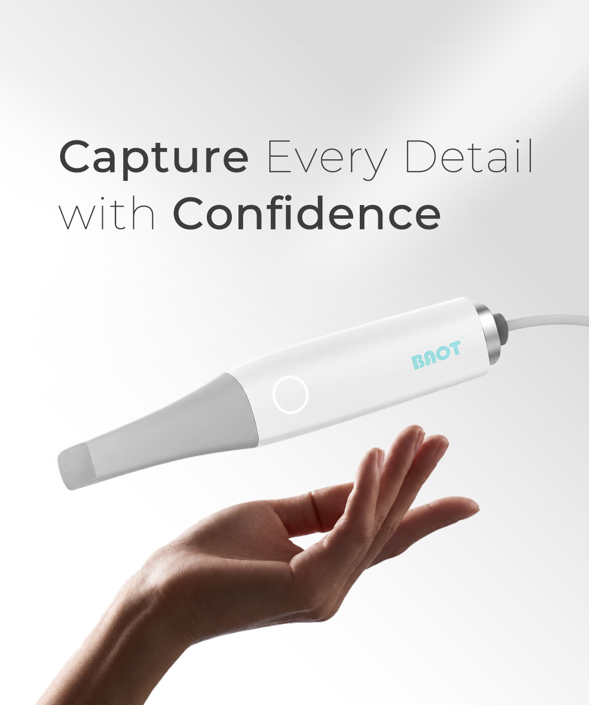 BAOT MS02 intraoral scanner capturing detailed digital impressions BAOT MS02 intraoral scanner capturing detailed digital impressions